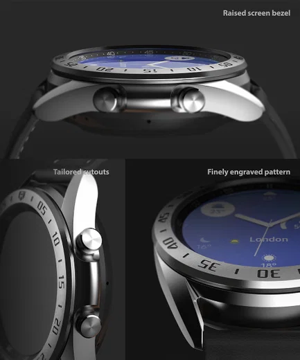 Ringke Bezel Styling Galaxy Watch 3 41MM Randbeschermer RVS Zilver afbeelding 8