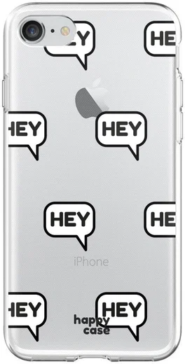 HappyCase Apple iPhone 8 Flexibel TPU Hoesje Hey Print afbeelding 1