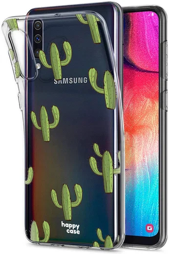 HappyCase Samsung Galaxy A50 Hoesje Flexibel TPU Cactus Print afbeelding 4