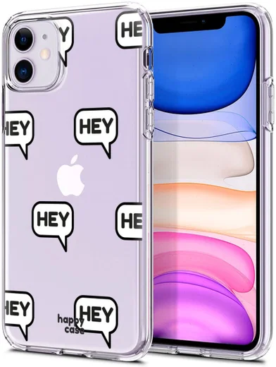HappyCase Apple iPhone 11 Hoesje Flexibel TPU Hey Print afbeelding 5