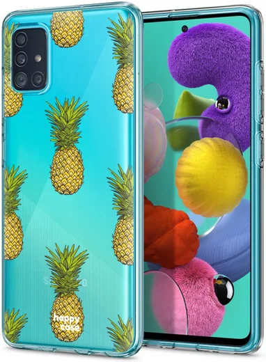 HappyCase Samsung Galaxy A71 Hoesje Flexibel TPU Ananas Print afbeelding 5