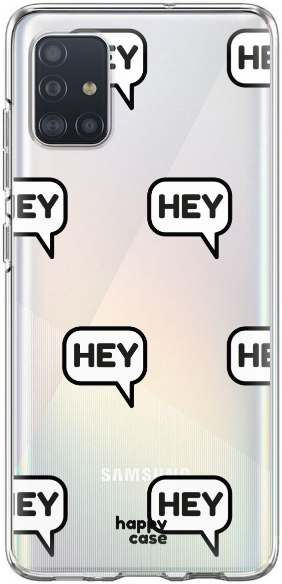 HappyCase Samsung Galaxy A71 Hoesje Flexibel TPU Hey Print afbeelding 1