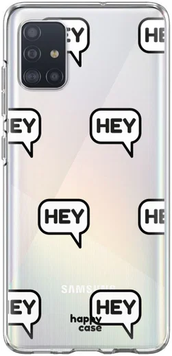 HappyCase Samsung Galaxy A71 Hoesje Flexibel TPU Hey Print afbeelding 1