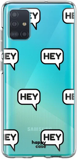 HappyCase Samsung Galaxy A71 Hoesje Flexibel TPU Hey Print afbeelding 4