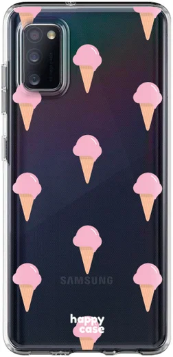 HappyCase Samsung Galaxy A41 Flexibel TPU Hoesje Ijsjes Print afbeelding 1