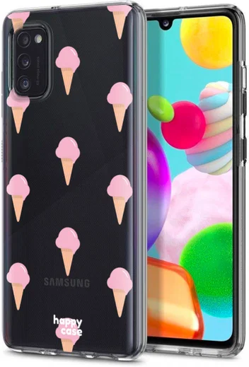 HappyCase Samsung Galaxy A41 Flexibel TPU Hoesje Ijsjes Print afbeelding 2