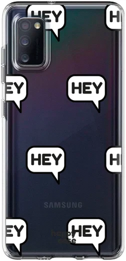 HappyCase Samsung Galaxy A41 Flexibel TPU Hoesje Hey Print afbeelding 1