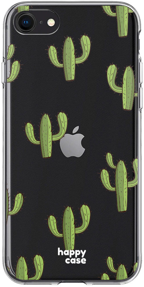 HappyCase iPhone SE 2020/2022 Hoesje Flexibel TPU Cactus Print afbeelding 1
