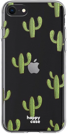 HappyCase iPhone SE 2020/2022 Hoesje Flexibel TPU Cactus Print afbeelding 1