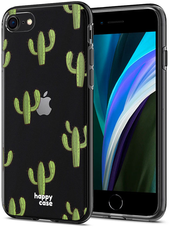 HappyCase iPhone SE 2020/2022 Hoesje Flexibel TPU Cactus Print afbeelding 2