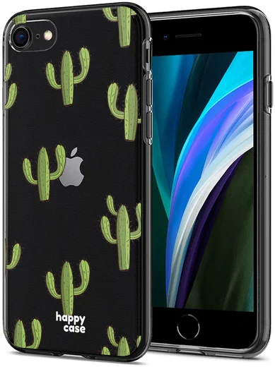 HappyCase iPhone SE 2020/2022 Hoesje Flexibel TPU Cactus Print afbeelding 2