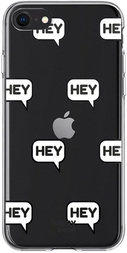 HappyCase iPhone SE 2020/2022 Hoesje Flexibel TPU Hey Print afbeelding 1