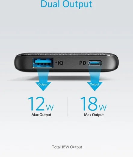 Anker PowerCore Sense 10.000 mAh Powerbank met Fast Charge Zwart afbeelding 8