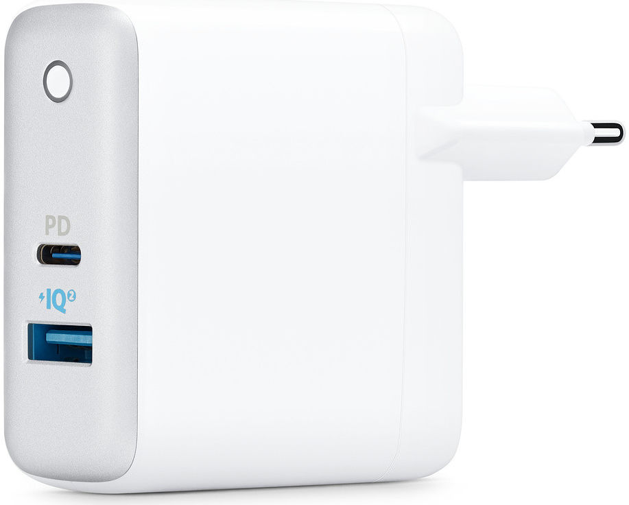 Anker PowerPort PD+ 2 Oplader 33W met USB en USB-C Power Delivery Wit afbeelding 2