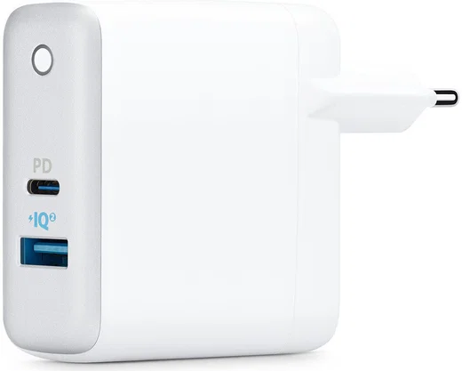 Anker PowerPort PD+ 2 Oplader 33W met USB en USB-C Power Delivery Wit afbeelding 2