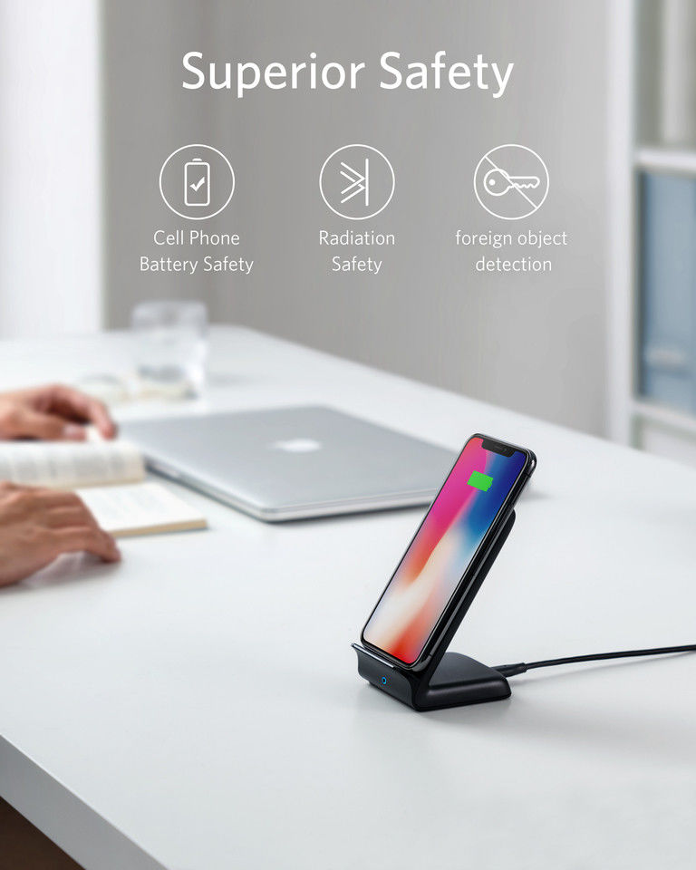 Anker PowerWave+ Stand met Draadloos Opladen 10W Zwart afbeelding 8