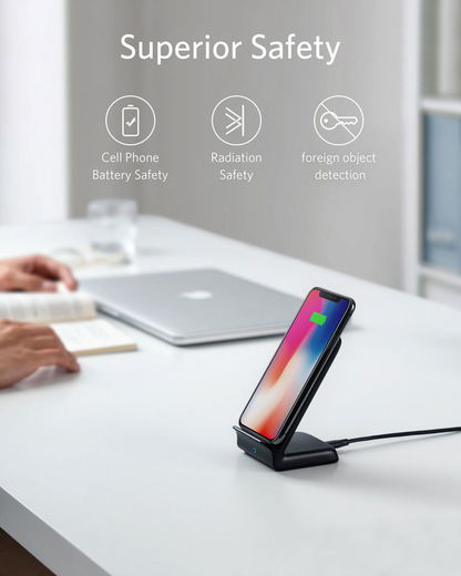 Anker PowerWave+ Stand met Draadloos Opladen 10W Zwart afbeelding 8