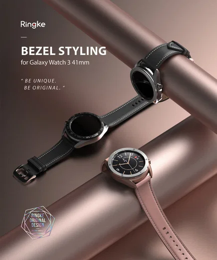 Ringke Bezel Styling Galaxy Watch 3 41MM Randbeschermer RVS Zwart afbeelding 9