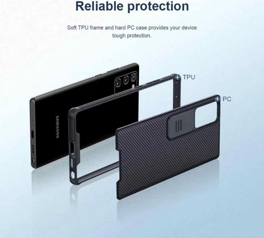 Nillkin CamShield Samsung Galaxy Note 20 Hoesje Camera Slider Zwart afbeelding 5