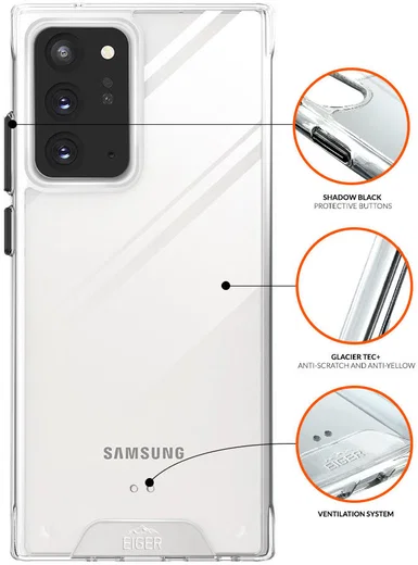 Eiger Glacier Series Samsung Galaxy Note 20 Hoesje Transparant afbeelding 3