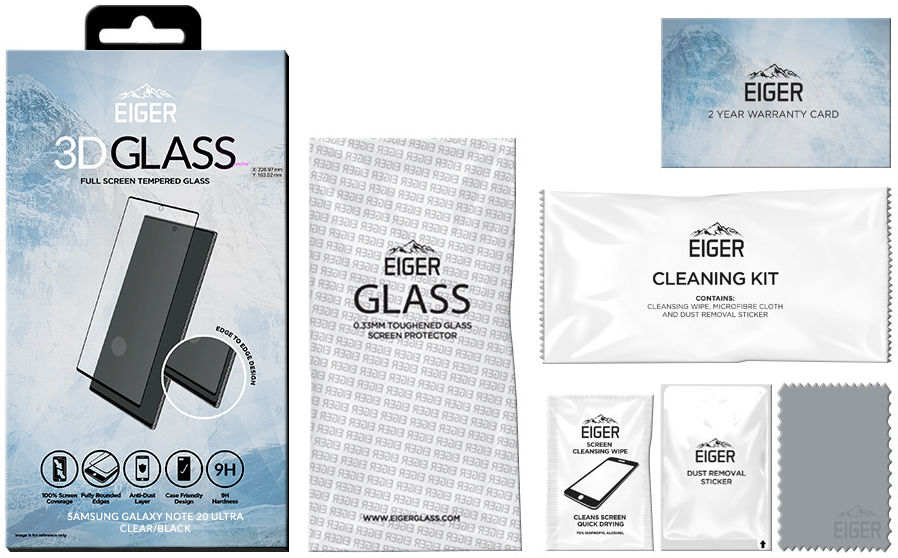 Eiger Samsung Galaxy Note 20 Ultra Tempered Glass Case Friendly Curved afbeelding 2