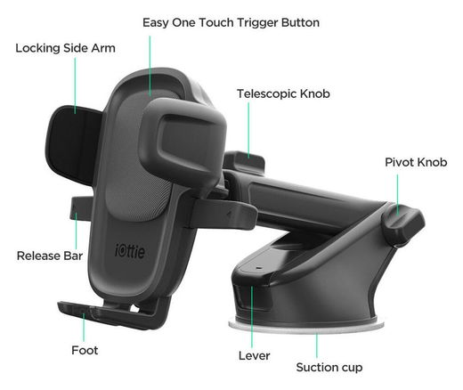 iOttie Easy One Touch 5 Telefoonhouder Auto Dashboard/Raam met Zuignap afbeelding 2