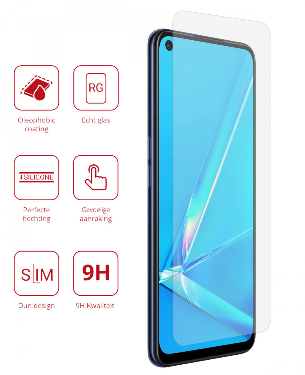 Rosso Oppo A52 / A72 9H Tempered Glass Screen Protector afbeelding 2