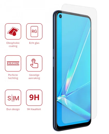 Rosso Oppo A52 / A72 9H Tempered Glass Screen Protector afbeelding 2