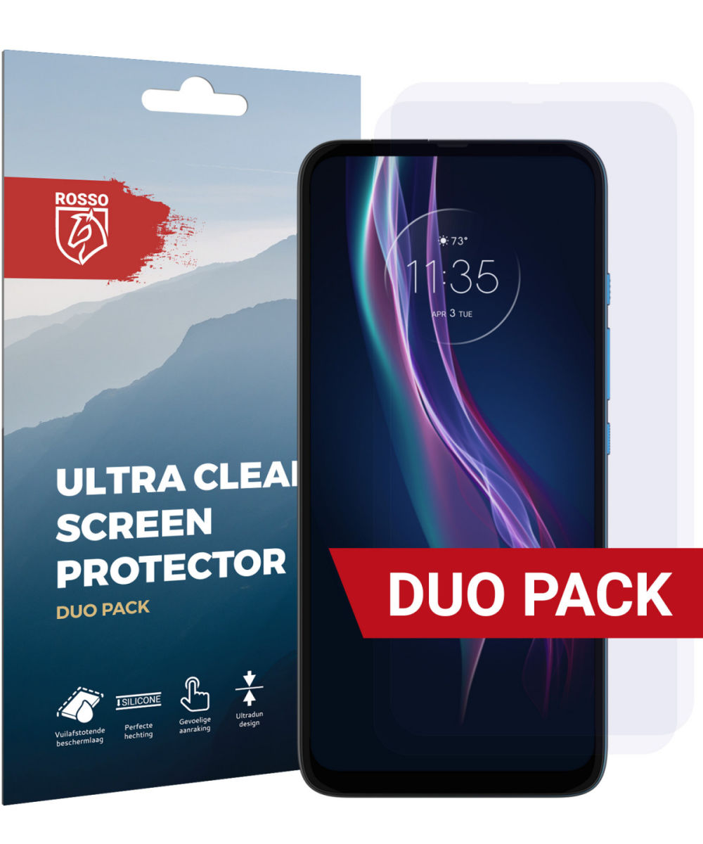 Rosso Motorola One Fusion Plus Ultra Clear Screen Protector Duo Pack afbeelding 1