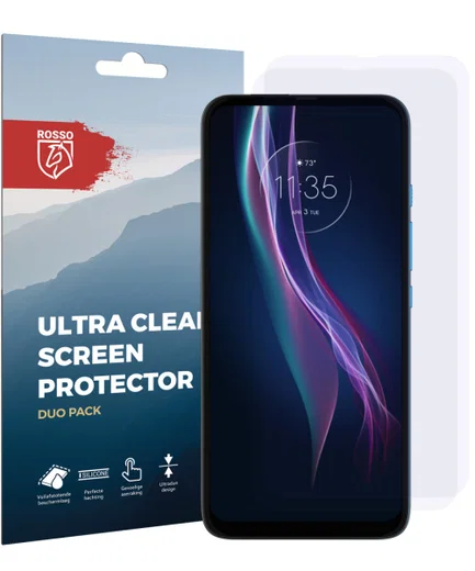 Rosso Motorola One Fusion Plus Ultra Clear Screen Protector Duo Pack afbeelding 9