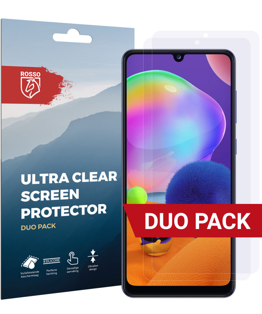 Rosso Samsung Galaxy A31 / A32 4G Ultra Clear Screenprotector Duo Pack afbeelding 1