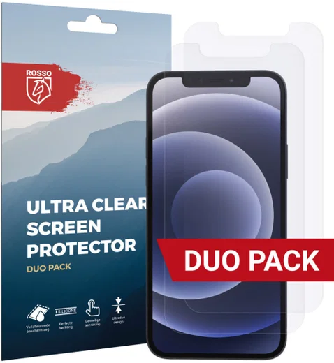Rosso Apple iPhone 12 / 12 Pro Ultra Clear Screen Protector Duo Pack afbeelding 1