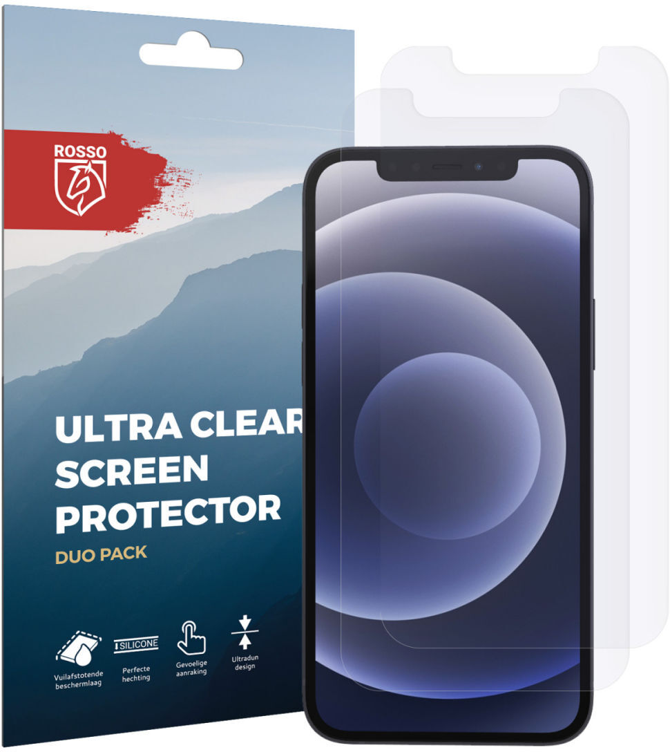 Rosso Apple iPhone 12 / 12 Pro Ultra Clear Screen Protector Duo Pack afbeelding 11
