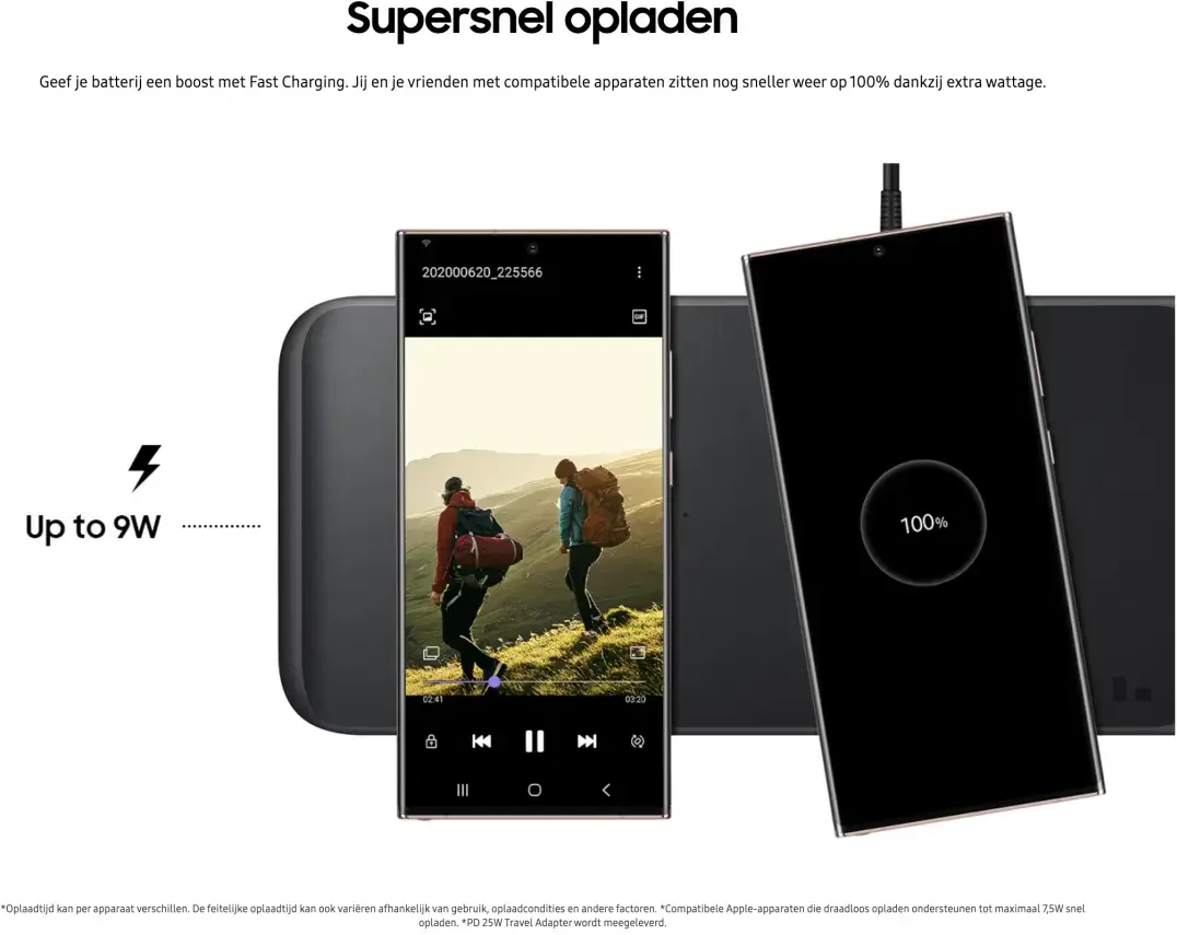 Originele Samsung 3-in-1 Draadloze Oplader Smartphone/Buds/Watch Zwart afbeelding 6