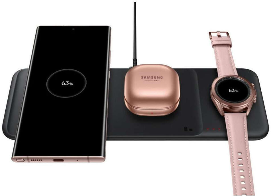 Originele Samsung 3-in-1 Draadloze Oplader Smartphone/Buds/Watch Zwart afbeelding 12