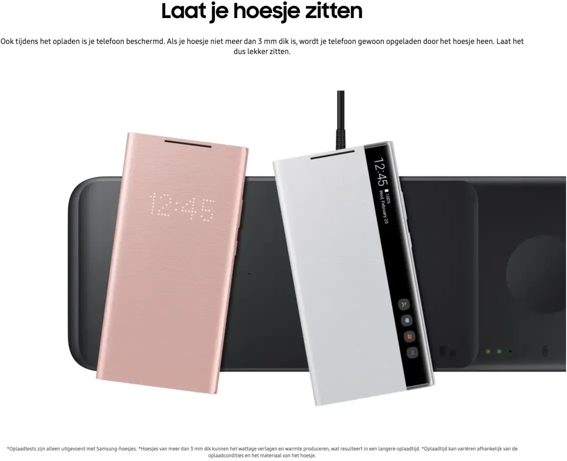 Originele Samsung 3-in-1 Draadloze Oplader Smartphone/Buds/Watch Zwart afbeelding 4