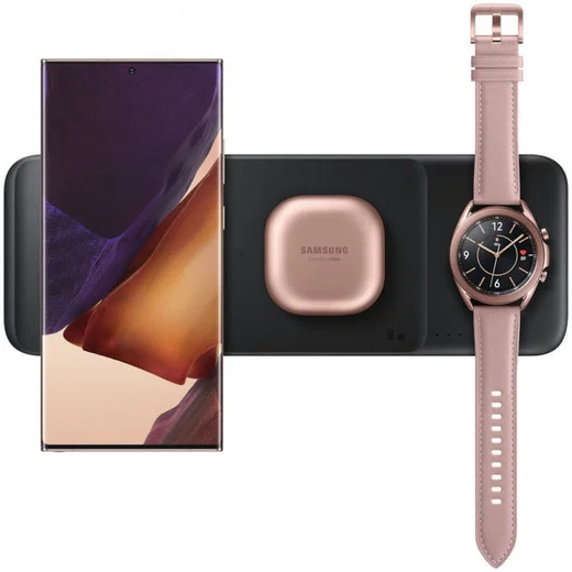 Originele Samsung 3-in-1 Draadloze Oplader Smartphone/Buds/Watch Zwart afbeelding 1