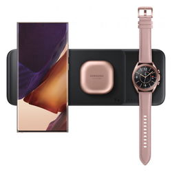 Originele Samsung 3-in-1 Draadloze Oplader Smartphone/Buds/Watch Zwart afbeelding
