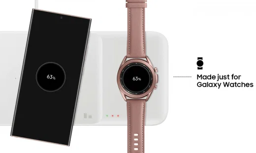 Originele Samsung 3-in-1 Draadloze Oplader Smartphone/Buds/Watch Wit afbeelding 3