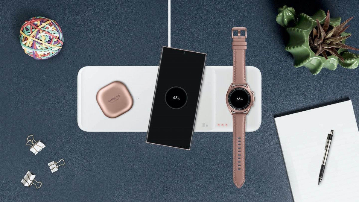 Originele Samsung 3-in-1 Draadloze Oplader Smartphone/Buds/Watch Wit afbeelding 4