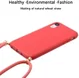 Apple iPhone XR Hoesje Back Cover Flexibel TPU met Koord Rood afbeelding 3