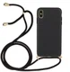 Apple iPhone XS Max Hoesje Back Cover Flexibel TPU met Koord Zwart afbeelding 1