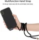 Apple iPhone XS Max Hoesje Back Cover Flexibel TPU met Koord Zwart afbeelding 4