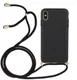 Apple iPhone X / XS Hoesje Back Cover Flexibel TPU met Koord Zwart afbeelding 1