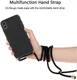 Apple iPhone X / XS Hoesje Back Cover Flexibel TPU met Koord Zwart afbeelding 4