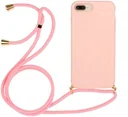 Apple iPhone 6 Plus / 6S Plus / 7 Plus / 8 Plus Hoesje met Koord Roze