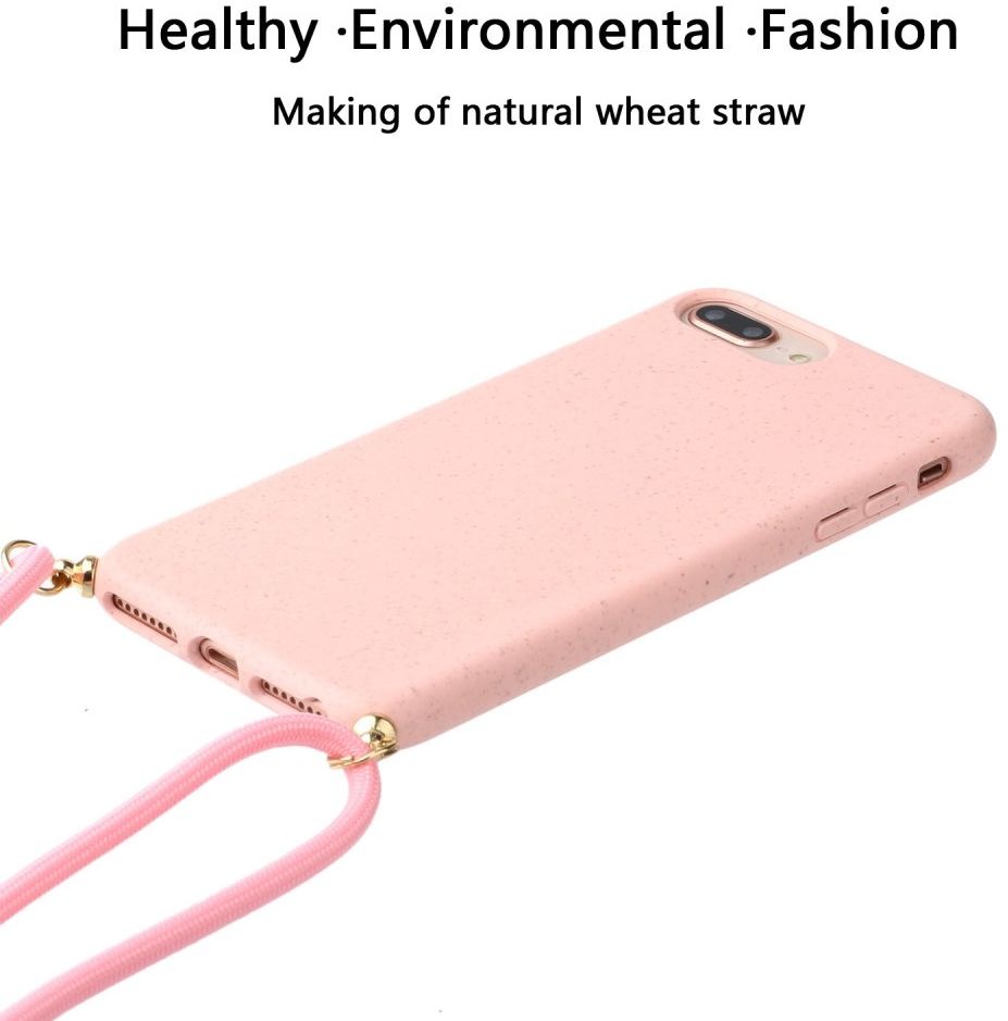 Apple iPhone 6 Plus / 6S Plus / 7 Plus / 8 Plus Hoesje met Koord Roze afbeelding 3