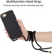Apple iPhone 6/6S/7/8 Hoesje Back Cover Flexibel TPU met Koord Zwart afbeelding 3