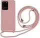 Samsung Galaxy S20 Ultra Hoesje Back Cover TPU met Koord Roze afbeelding 1