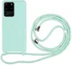 Samsung Galaxy S20 Ultra Hoesje Back Cover TPU met Koord LichtGroen afbeelding 1